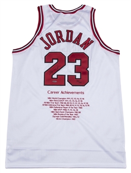 Michael Jordan Signed Chicago Bulls White Home Jersey (UDA)
